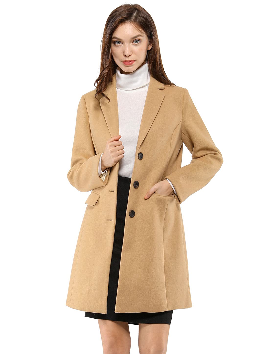 Allegra K Fall Coats for Women's 2025 Pea Coats Long Winter Trench Coat