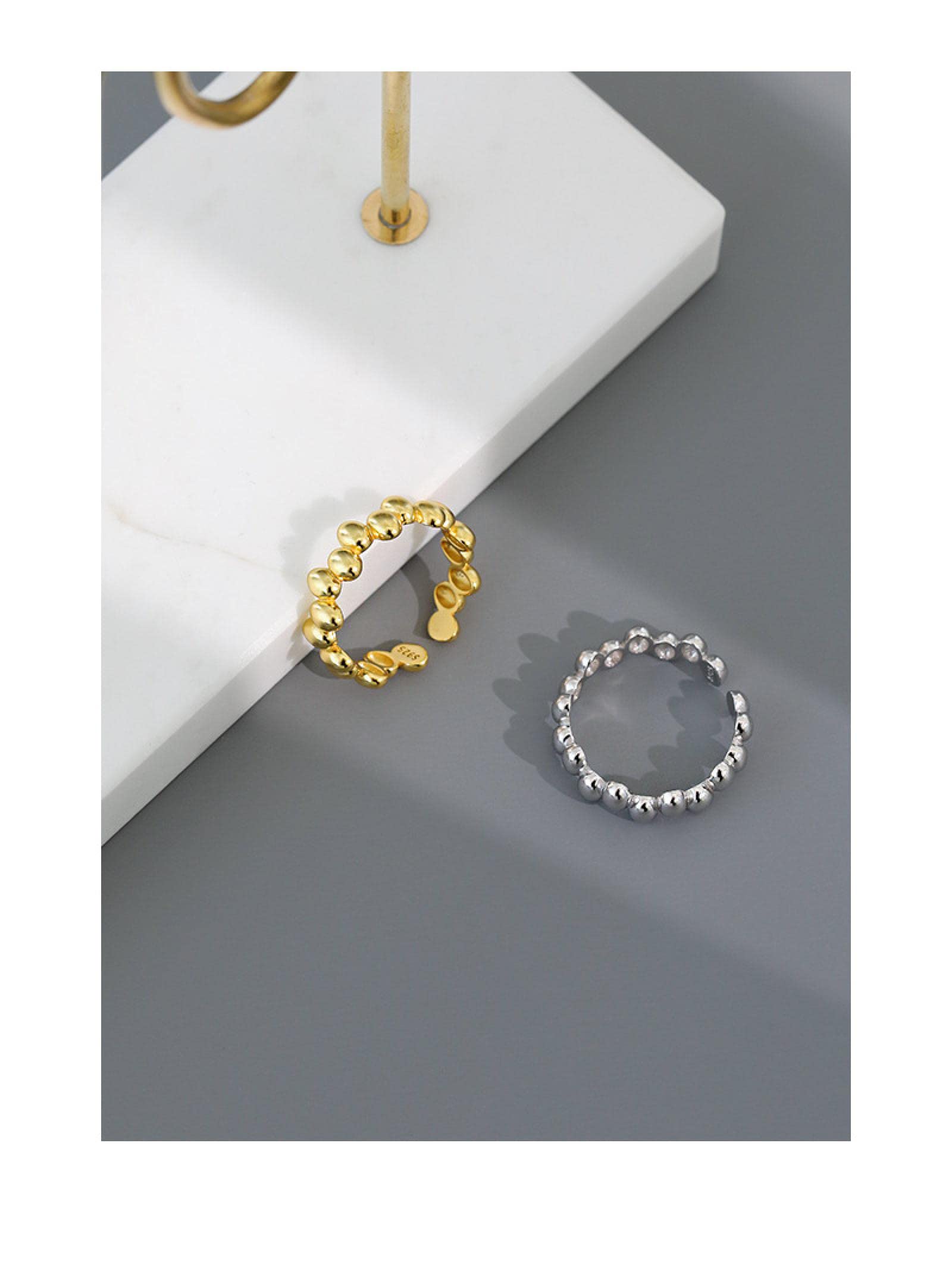 Anelli Aperti in Argento Sterling, Anelli di Dimensioni Regolabili for Le Donne