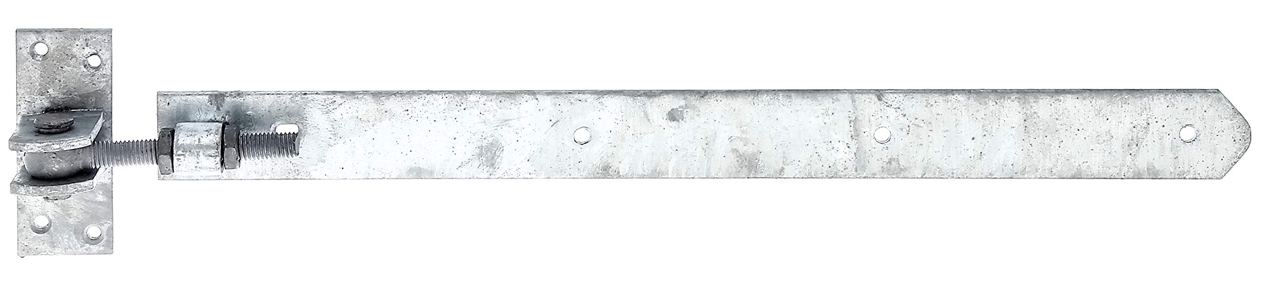 Alberts 318277 Ladenband | gerade, Abschluss abgerundet, verstellbar um 30 mm | feuerverzinkt | 460 x 40 mm
