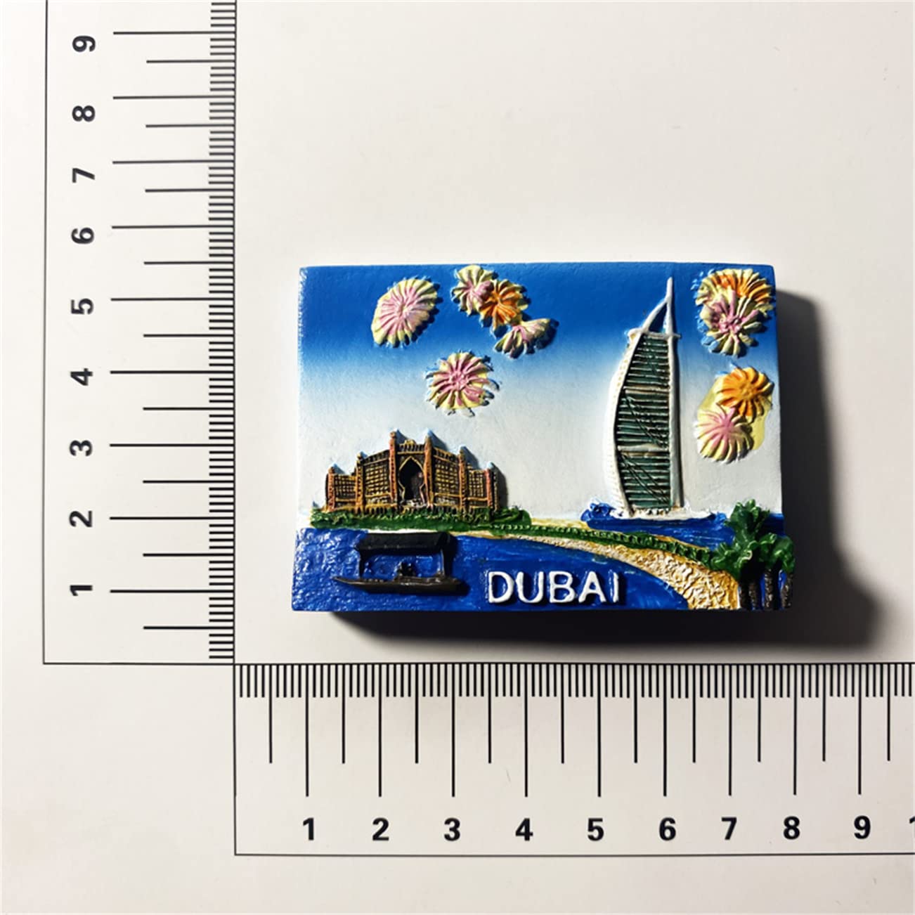 Magnete da frigorifero 3D Landmark Dubai U.A.E souvenir regalo, resina fatta a mano Dubai frigorifero magnete per casa e cucina decorazione collezione
