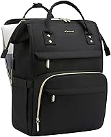 Vista 13 de Mochila para laptop LOVEVOOK para mujer, Negro, Mochilas Daypack