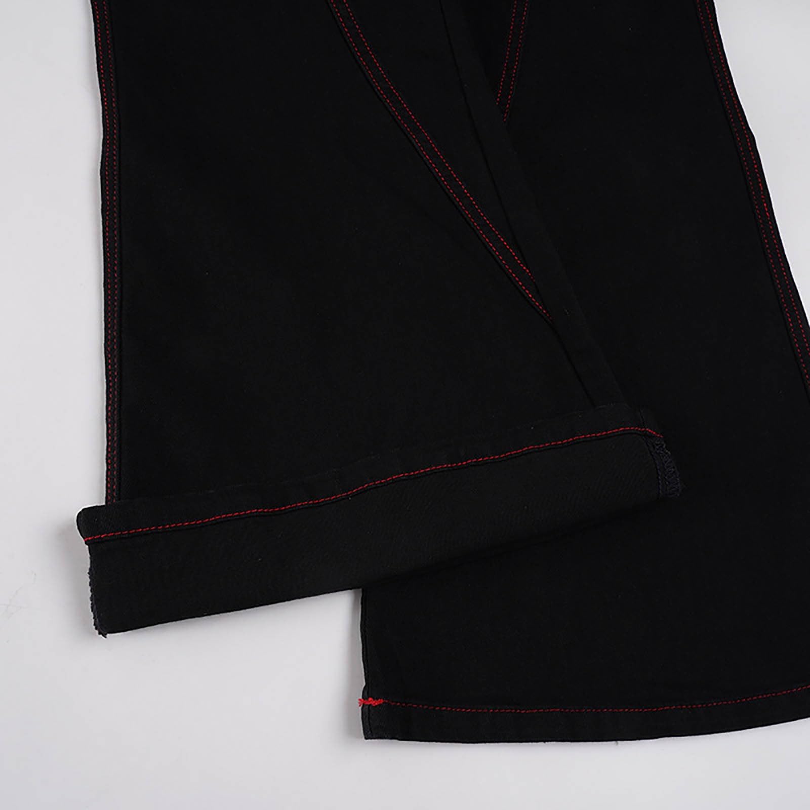 Pantaloni a zampa da donna vintage anni '70, jeans a vita alta, elasticizzati, skinny, con ricamo, Y2k Streetwear