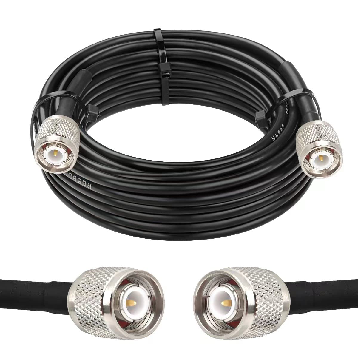 MOOKEERF Cable coaxial RG58 TNC de 25 pies