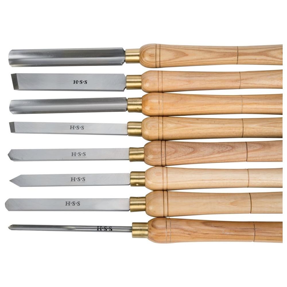 Holzkraft Drechselmesser-Set 8-teilig Holzstar Drechseleisen-Set Maschinen Drechselwerkzeuge