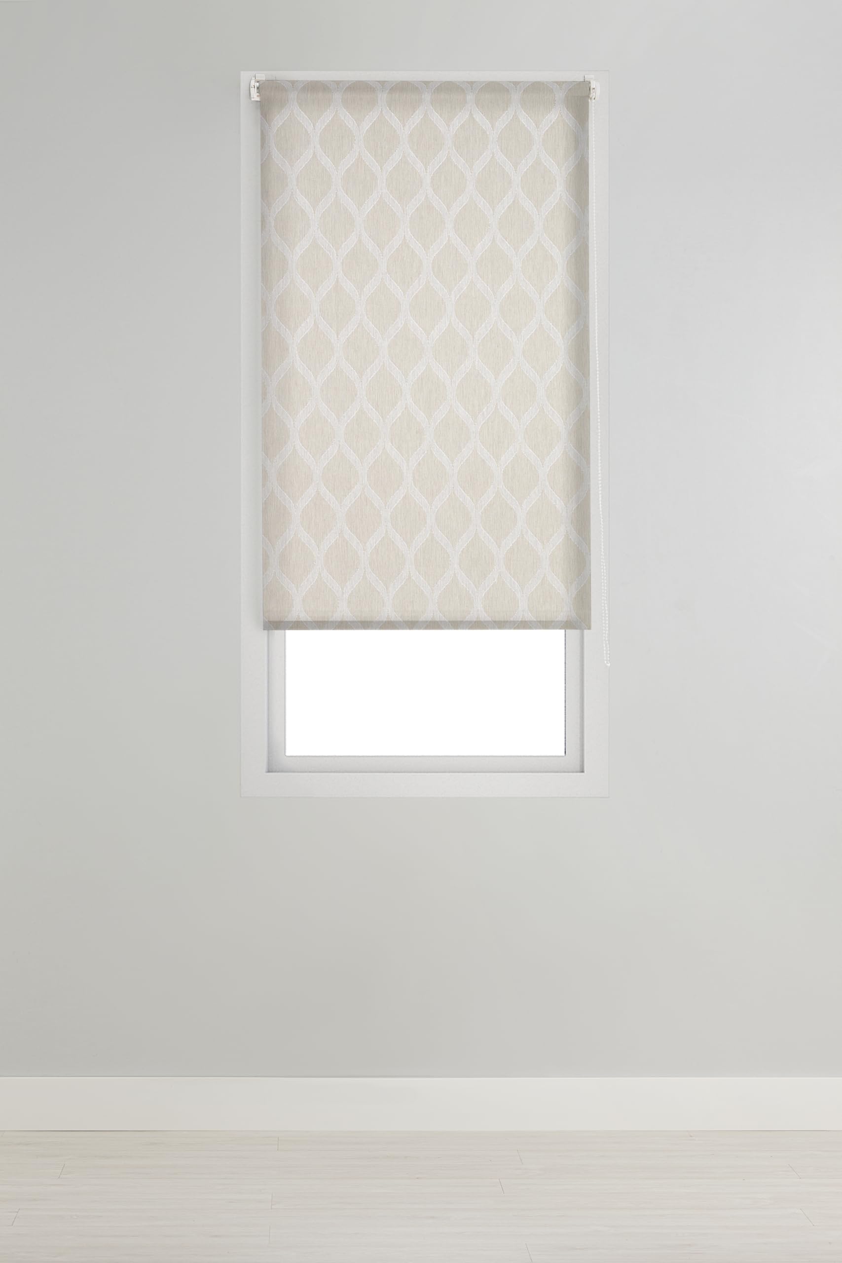 Estoralis | Davos | Store Enrouleur Moderne | Tissu Tamisant | Beige | 120 x 255 cm. (Largeur/Hauteur) Taille du Tissu 117 x 250 cm. | Stores pour fenêtres et Portes