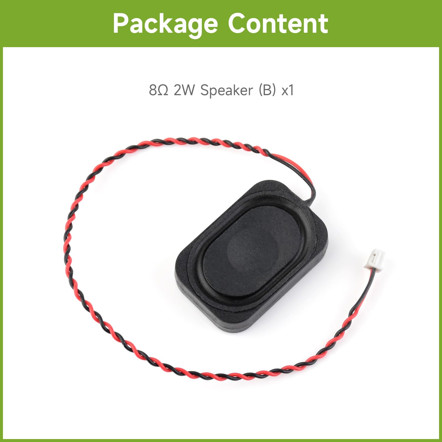 Waveshare 2030 Cavity Speaker Type B, 8? 2W, Sound, Compact Size, 2PIN PH1.25 Connector