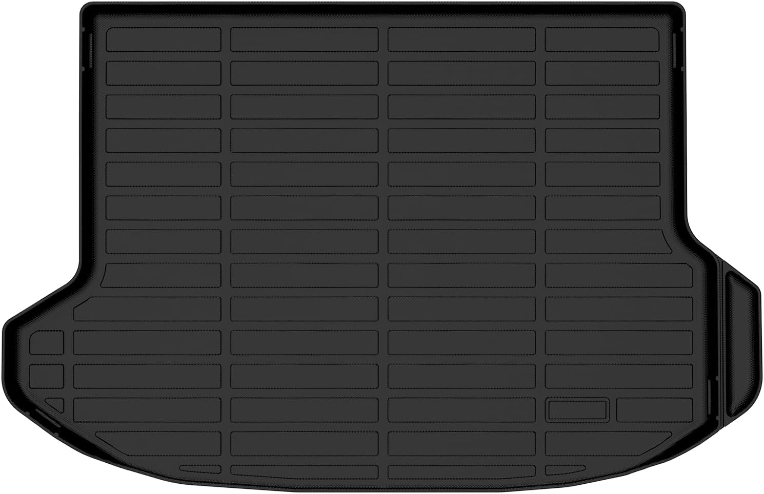 Binmotor-Upper Cargo Liner for Kia Seltos 2024 2025 2026, All Weather Car Floor Mat for Kia Seltos Accessories, TPE Rubber Liners Cargo Trunk Mat-Black Cargo Liner for Kia Seltos 2024-2026