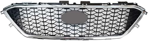 Miniatura 2 de munirater Rejilla superior delantera Cromo Honeycomb W/O Radar Hole Reemplazo para Sonata 2015-2017