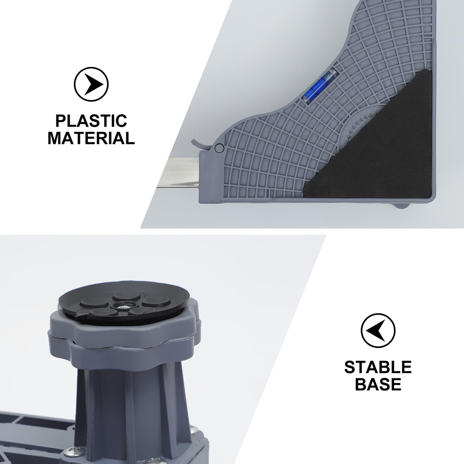 SHERCHPRY Soporte Móvil para Máquina de Lavar y Frigorífico con Ruedas Giratorias, Patas Fuertes de Plástico y Excelente Estabilidad para Limpieza y Reacondicionamiento