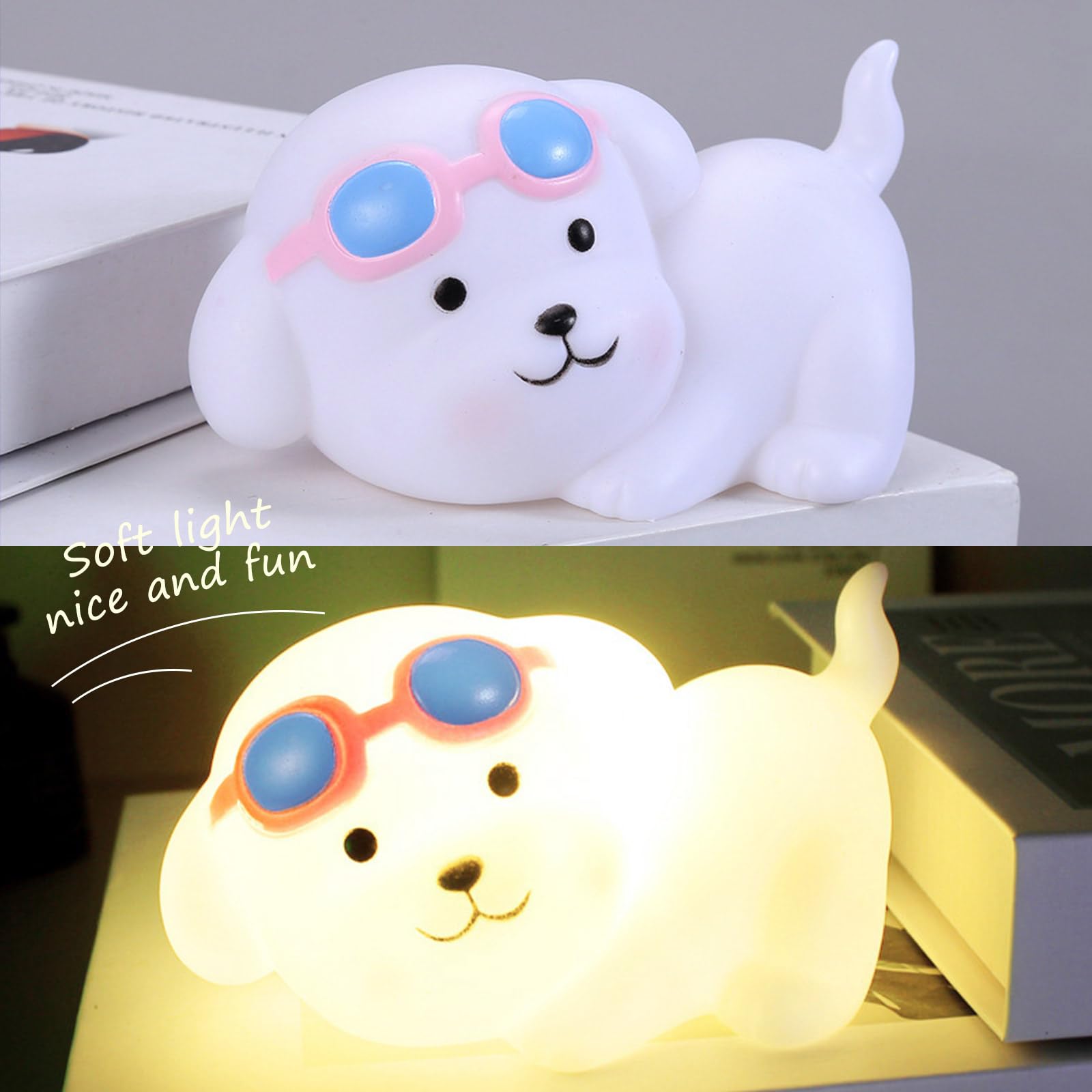 ONLYFUN Kit di Pittura per Cani Fai-da-Te - per Ragazze e Compleanni, Lampada 3D per Cani da Colorare e da Usare come Luci Notturne, Giocattolo Ideale per Bambini dai 3 ai 12 Anni