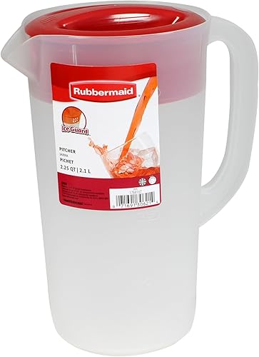 RUBBERMAID Jarra cubierta de 225 cuartos - blanco con cubierta roja disponible en Yaxa Colombia