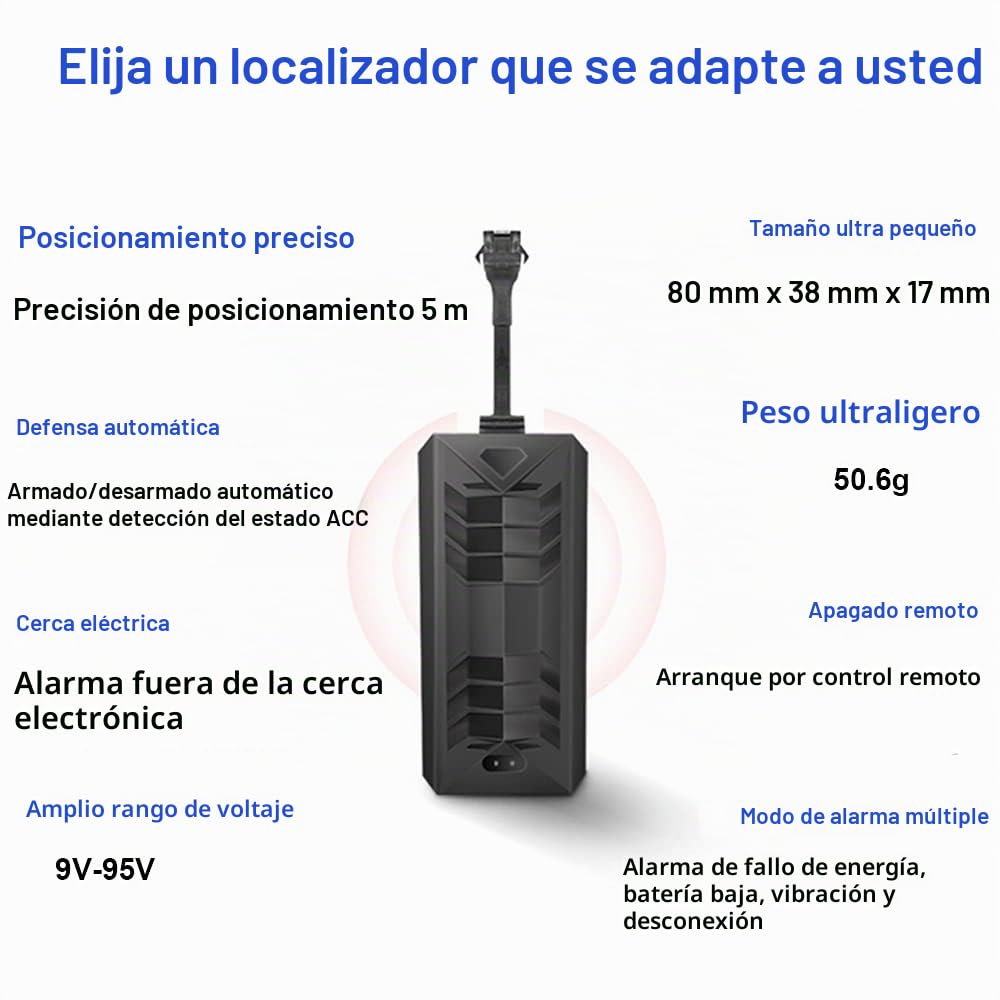 ZeerKeer 4G GPS localizador 80 mAh de Larga duración Gran batería localizador de Seguimiento, Acc y Geo-cercas alertas para un posicionamiento preciso, Coches, Furgonetas Camiones y Otros vehículos