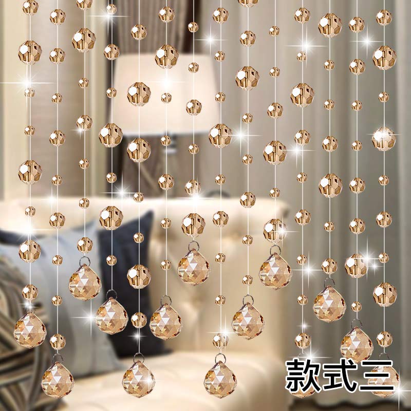 Rideau De Perles De Cristal Rideau de Perles de Cristal, Rideau de séparation de Salon, Rideau décoratif de Chambre à Coucher, Accessoires de décoration de Chambre(7,10 Pieces 1.2m)