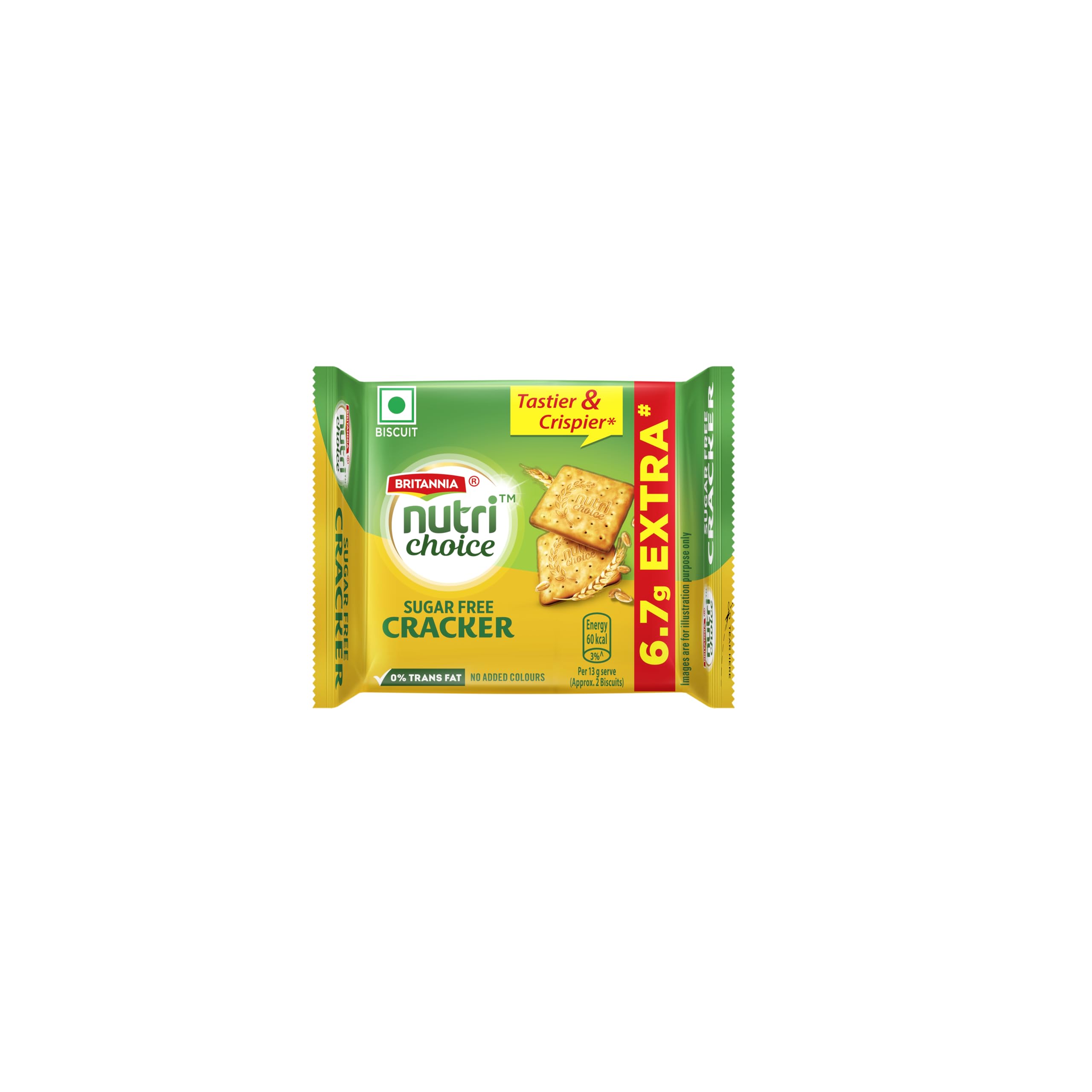 Britannia Nutri Choice Sugar Free Cracker, 67g or 73.5g (Weight May Vary)