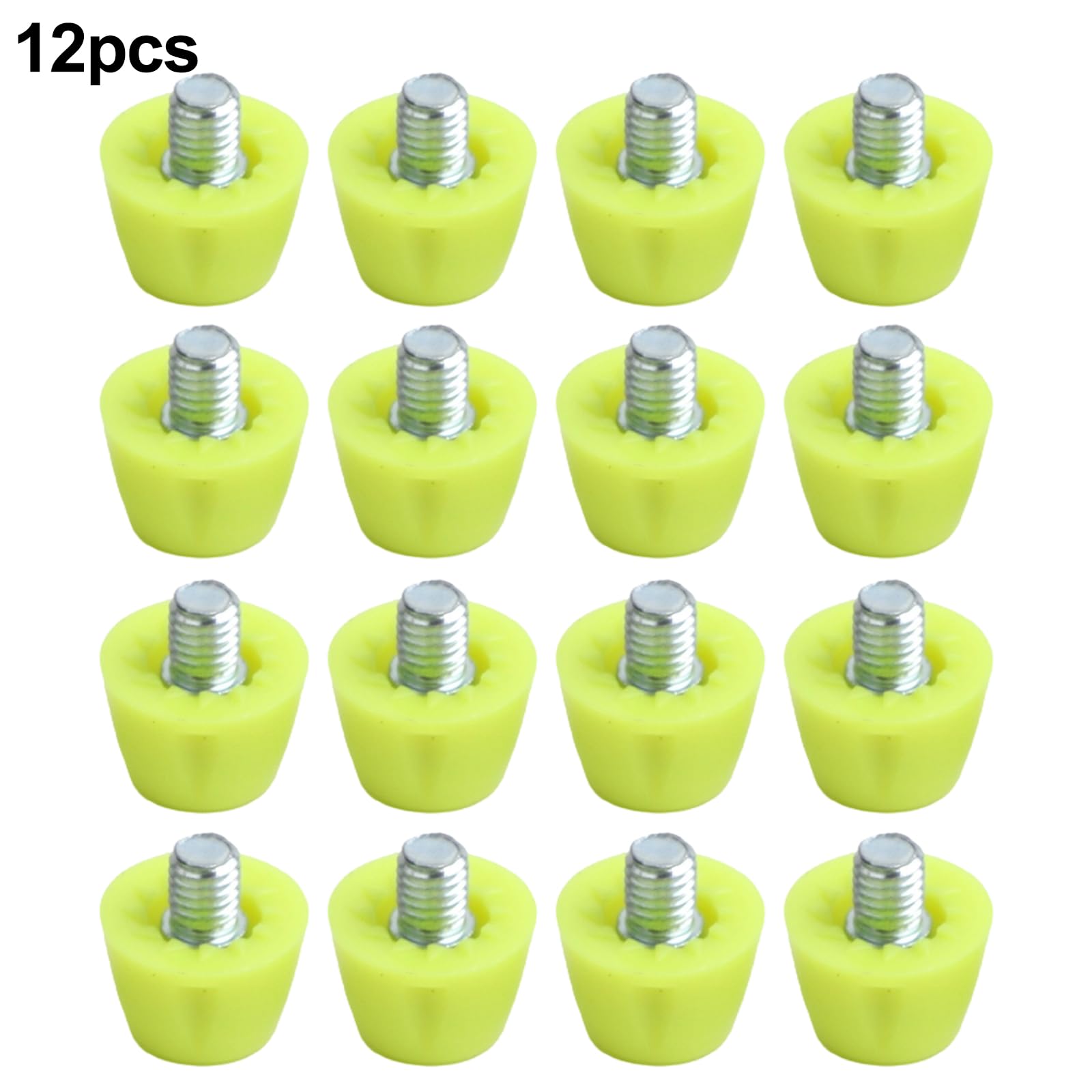 12 Tacchetti di Ricambio per Scarpe da Calcio, 7 mm, 10 mm, Tacchetti in plastica con Chiave per Scarpe Sportive, Kit Antiscivolo per Migliorare la Presa (Verde, 7 mm + 10 mm)