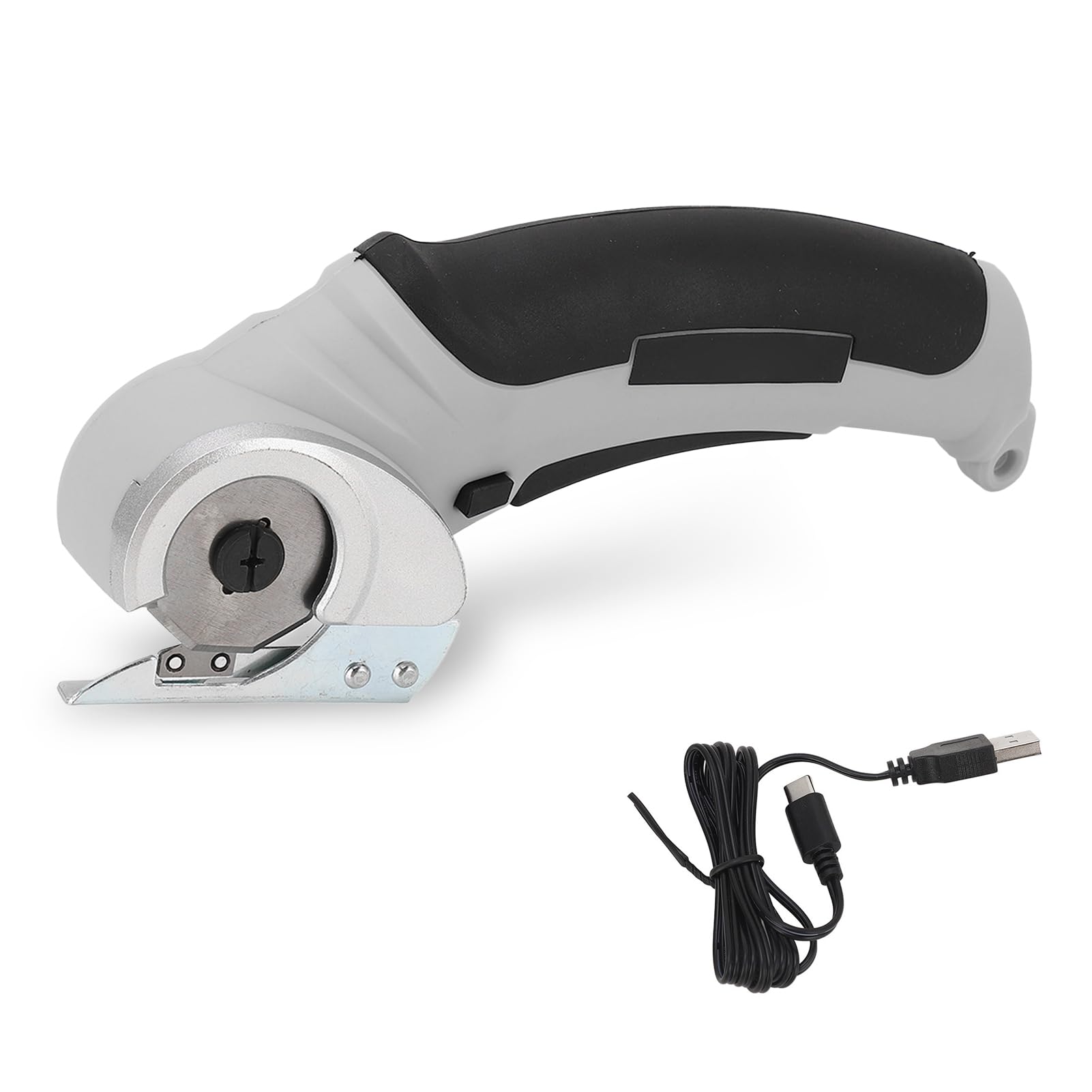 Cordless Electric Scissors, 240RPM Fabric Scissors, Rotary Cutter, 4V Electric Mini Cutter, Felt Carpet Cardboard Cutter Tool (Gray)
