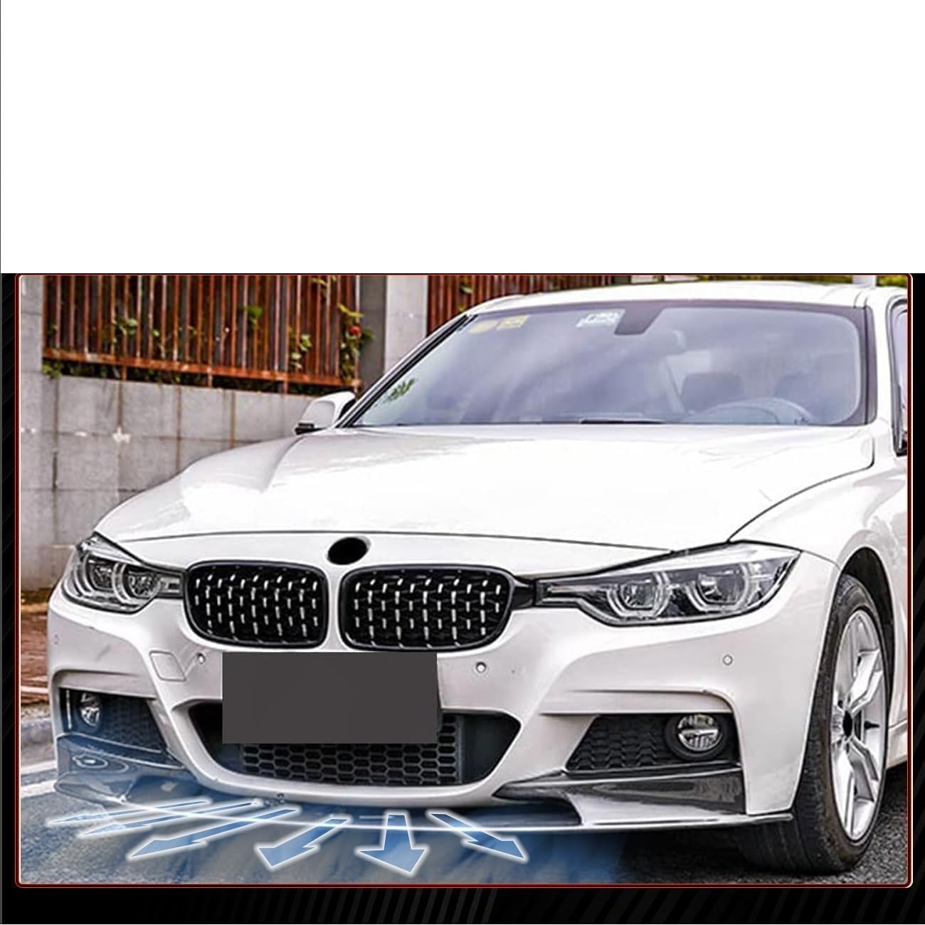 Spoiler Paraurti Anteriore Labbro per Fiat Punto Grande Cupra,ABS Paraurti Splitter Diffusore Protezione,AnticollisioneTuning Design Aerodinamico Kit