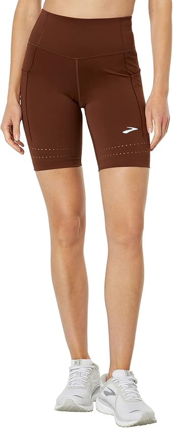 Collant De Course Brooks Method 8 - Short De Compression USA, Bleu/rouge Rayé, Femme XS