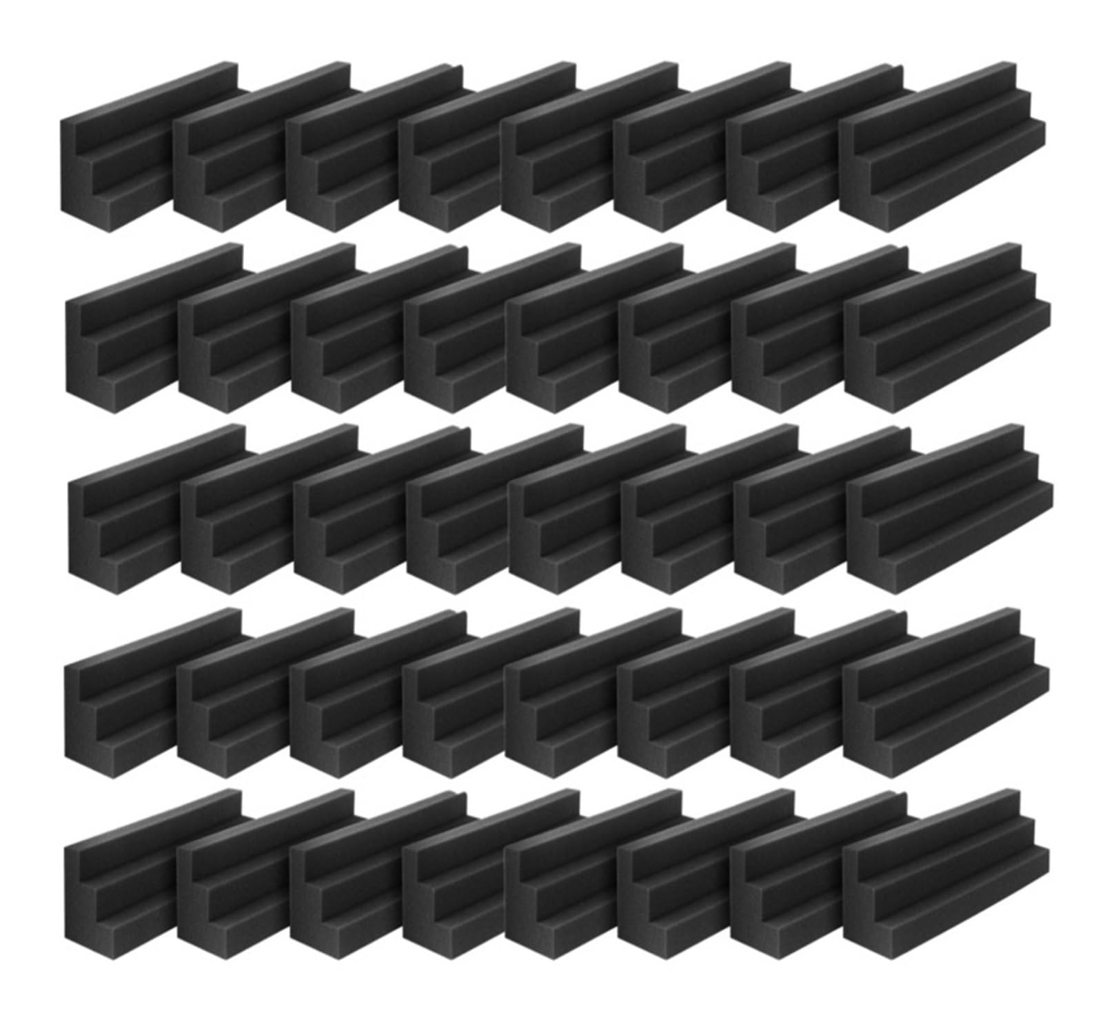 Pannelli in Schiuma Acustica Pannelli fonoassorbenti in schiuma fonoisolante 12" x 3" in fonoassorbente, confezione da 24/48(48 Pack)