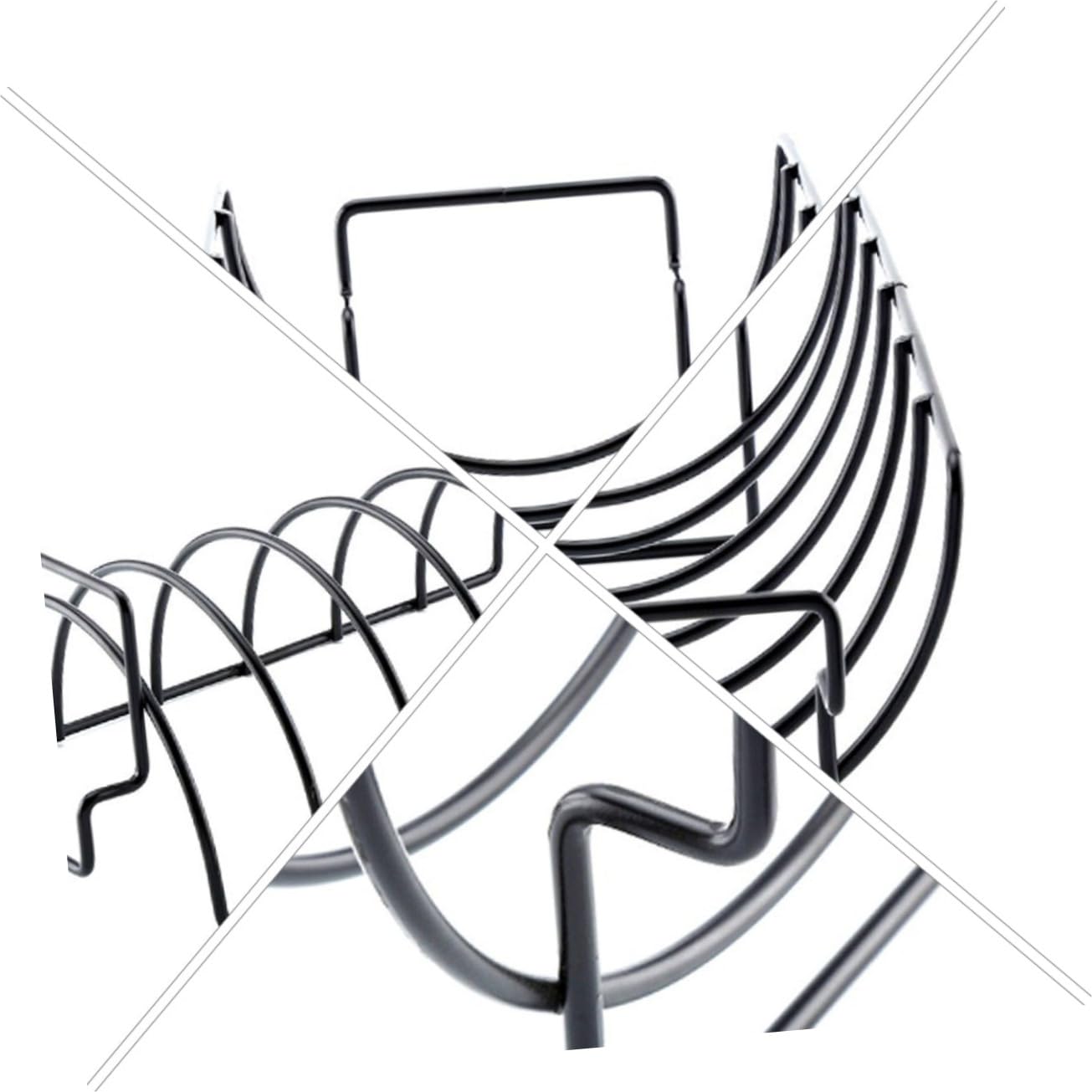 Toddmomy Supporto per Barbecue in Ferro, Leggero e Portatile, per Grigliate All'aperto, Accessorio Pratico per Carne e Pollo