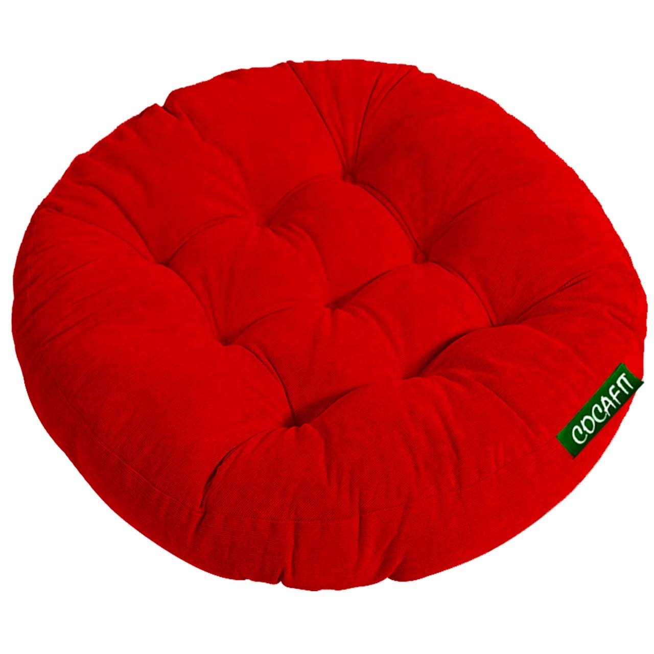 Next GO Yoga Meditation Pooja Living Room Balcony Swing Pad Jhula Velvet Floor Cushion Pillow (64 x 64 cm) (Ruby Rate, 24''inch x 24''inch Round)-image-39
