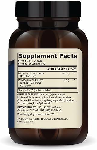 Miniatura 2 de Dr. Mercola, Berberine and MircoPQQ Advanced, 30 porciones (30 cápsulas), apoya la salud inmunológica y cardiovascular*, sin OMG, sin soja, sin
