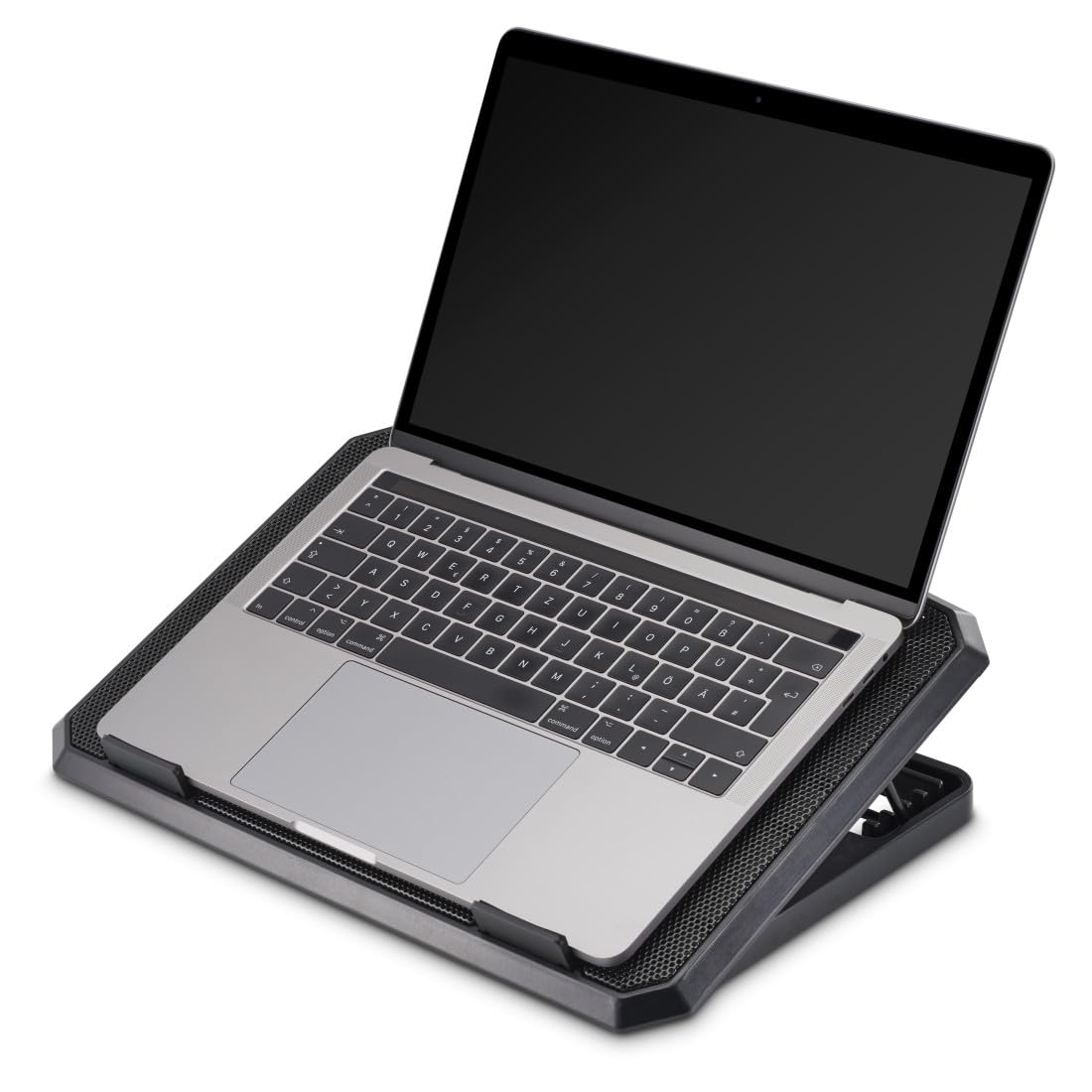 Hama Chłodnica do laptopów do 15,6" (bardzo cichy notebook, 2 wentylatory, podkładka chłodząca i stojak na laptopa w jednym, podkładka chłodząca z niebieskimi diodami LED, 37 x 27 x 3 cm), czarna