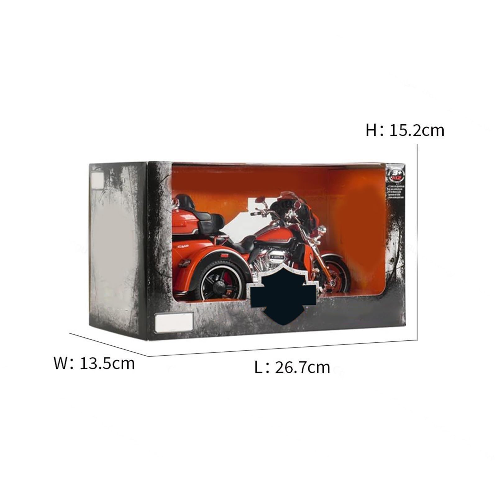 1:12 pour Harley pour Davidson 2021 CVO Tri Glide Trikes Véhicules Moulés sous Pression Loisirs De Collection Modèle Moto Jouets