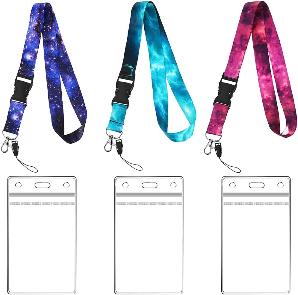 Umhängeband Lanyard Mit Kartenjojo (Blau) – Für Firmenausweise, Türöffner, Bequemes Kartenlesen