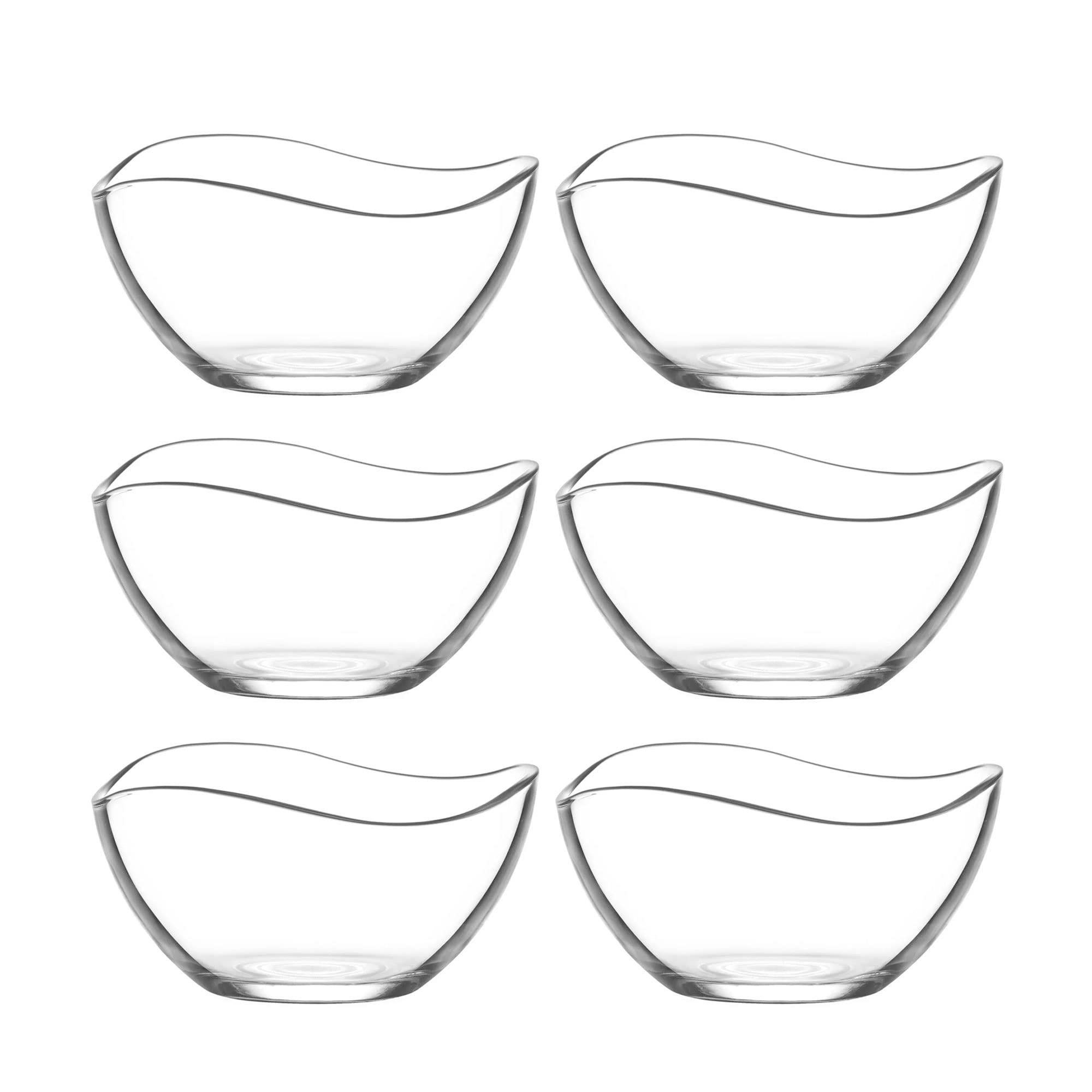 CLEARFEE Set 12 Ciotole In Vetro Da 300 Ml - Impilabili, Lavabili In Lavastoviglie, Trasparenti, Per Dessert, Insalate, Antipasti - Prodotte In Europa