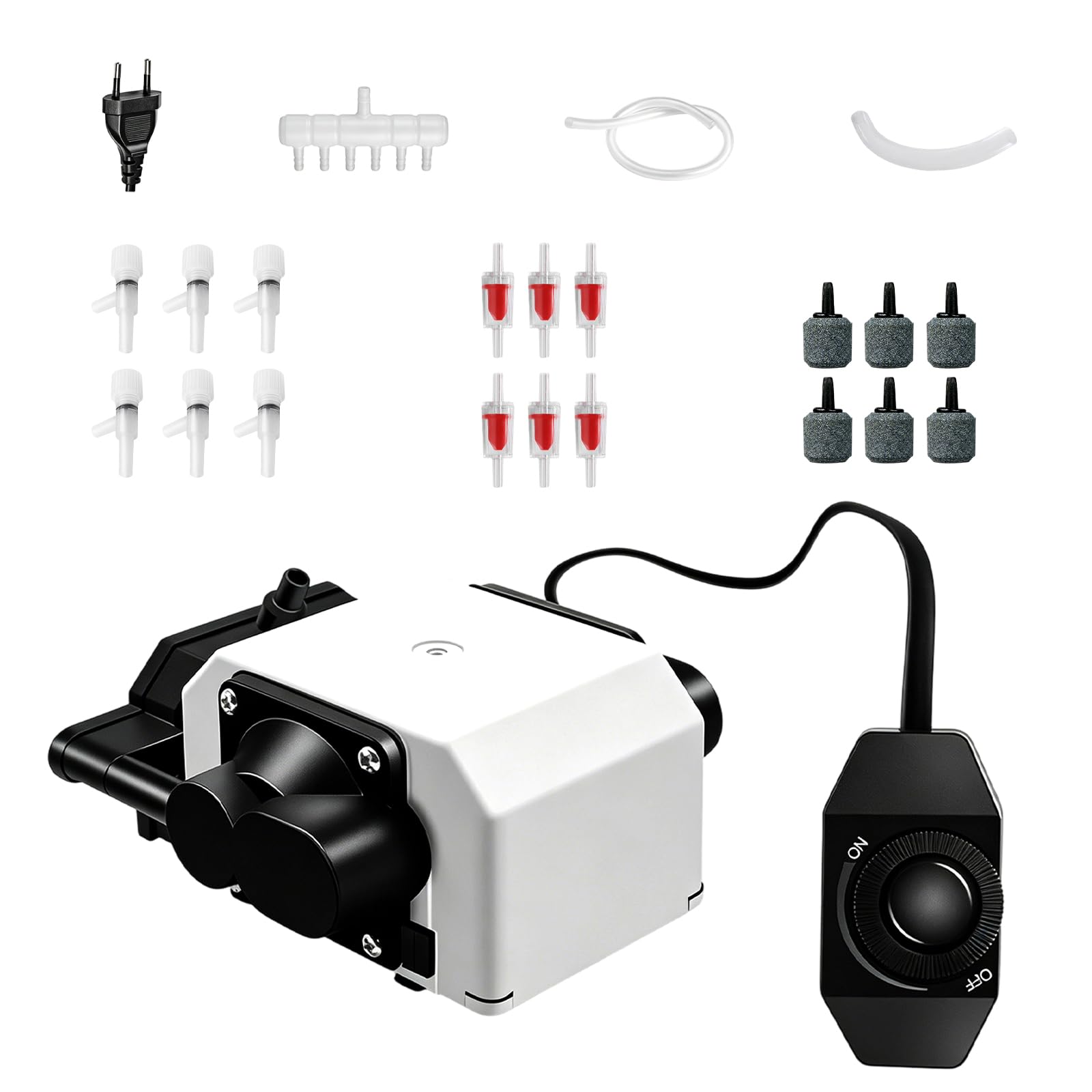 Air Assist Laser 55 l/min pour gravure laser, pompe à air pour aquarium 25 W | Avec flux d'air réglable, pompe de soutien d'air 220 V pour découpe laser, gravure laser, silencieuse, pour aquariums