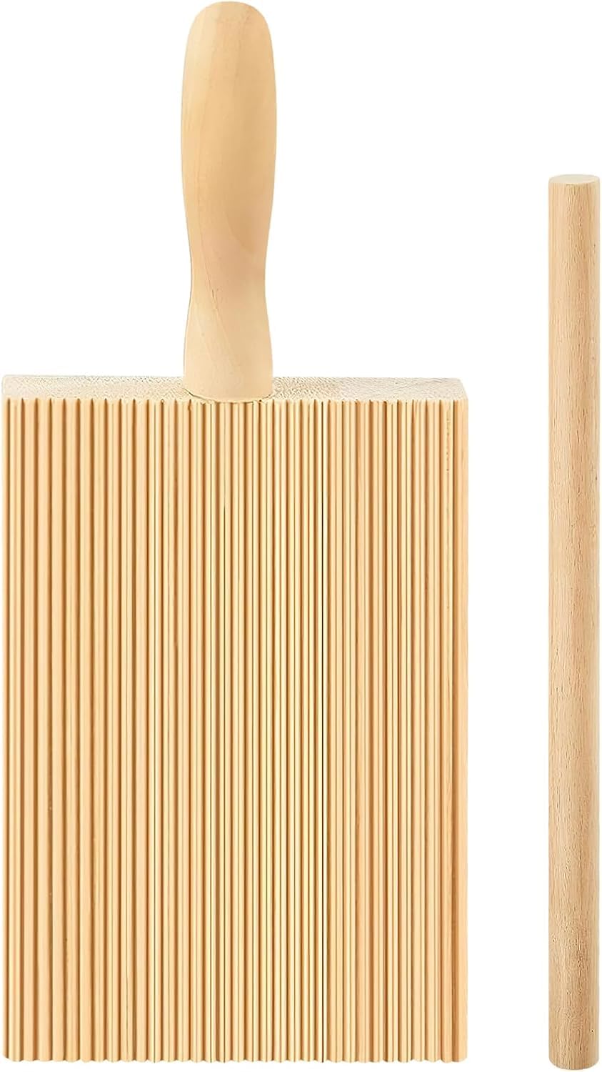 Tablero de Gnocchi y Macarrones, tabla de madera para pasta, set de herramientas para pasta, accesorios de madera de haya