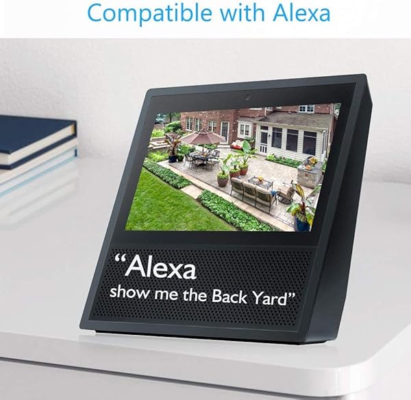 AKASO IP Telecamera Wi Fi Esterno 1080P Lavora con Alexa Google Home IP65 Impermeabile Audio Bidirezionale Accesso Remoto Rilevamento de Movimento Archiviazione SchedaCloud
