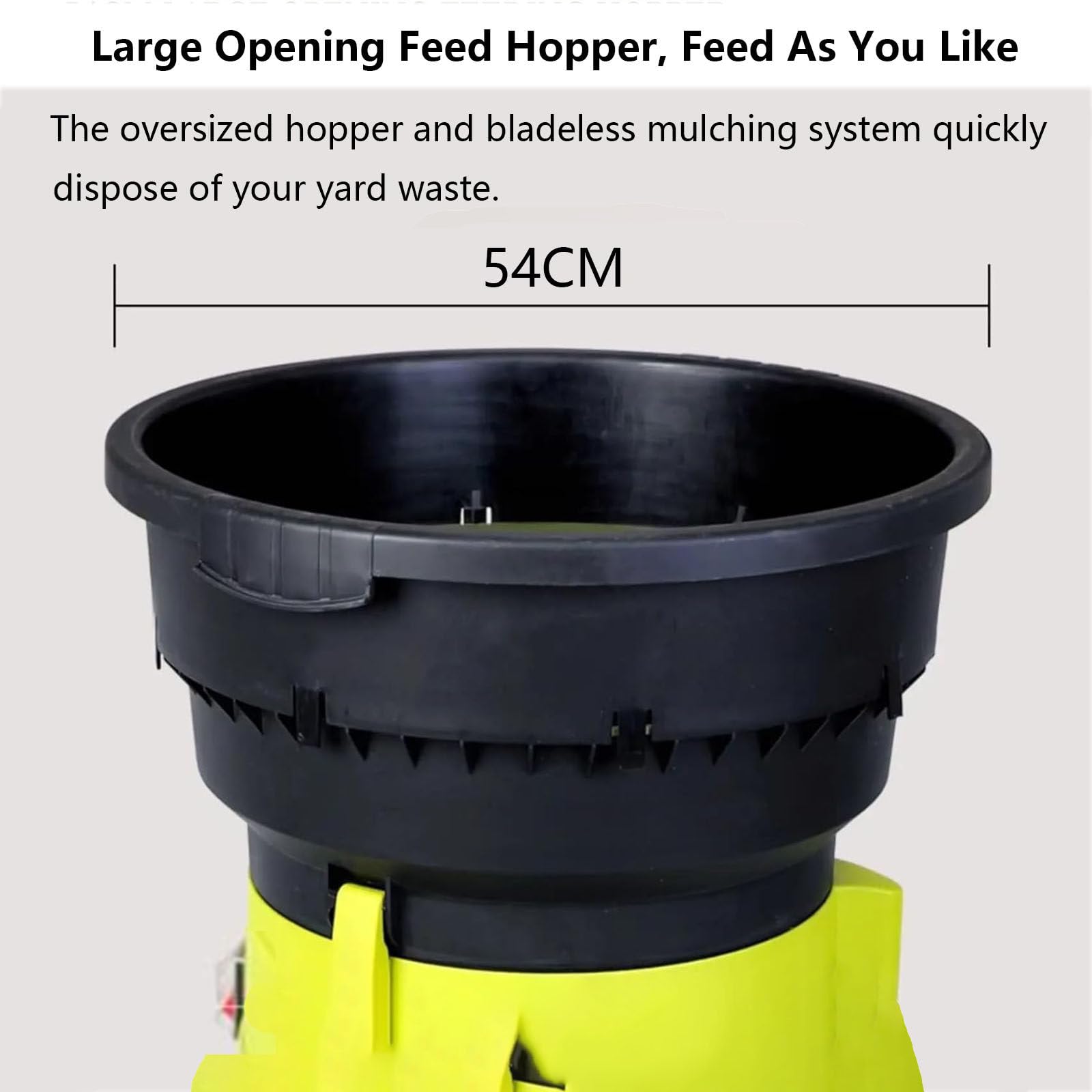 Broyeur à compost,broyeur à feuilles électrique filaire,broyeur de jardin portable avec roues et sac de collecte, diamètre de l'entonnoir 54 cm,pour feuilles de jardin,compost,20mpowercord