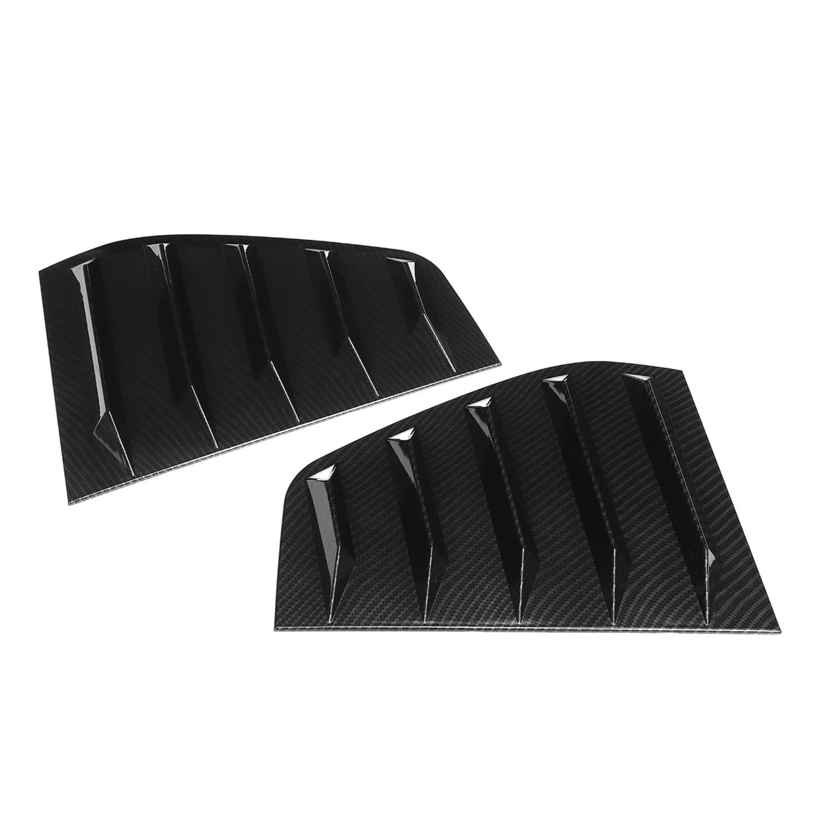 Carbon Fiber Look 2X Car Side Quarter Rear Window Louver Vent Cover Trim Compatible for VW Golf 6 MK6 GTI R 2010-2014