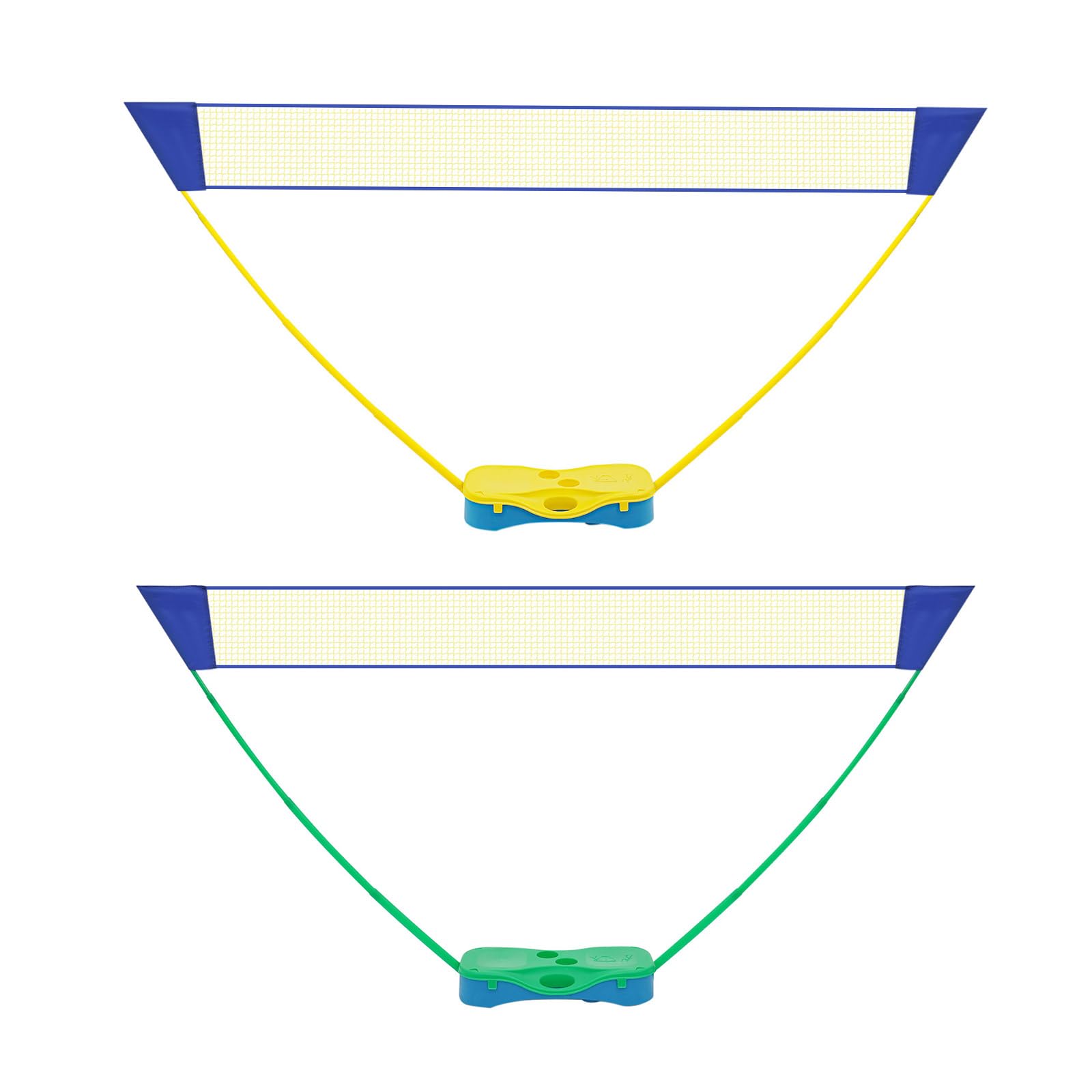 Set da badminton leggero e portatile, con rete da 3 m, 2 racchette e 2 pali regolabili, base stabile per giardino, spiaggia, terrazza e parco