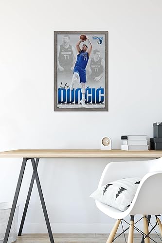 Miniatura 77 de Trends International NBA Dallas Mavericks - Póster de pared de Luka Doncic 22, 22.375 x 34 pulgadas, versión enmarcada en negro Versión enmarcada