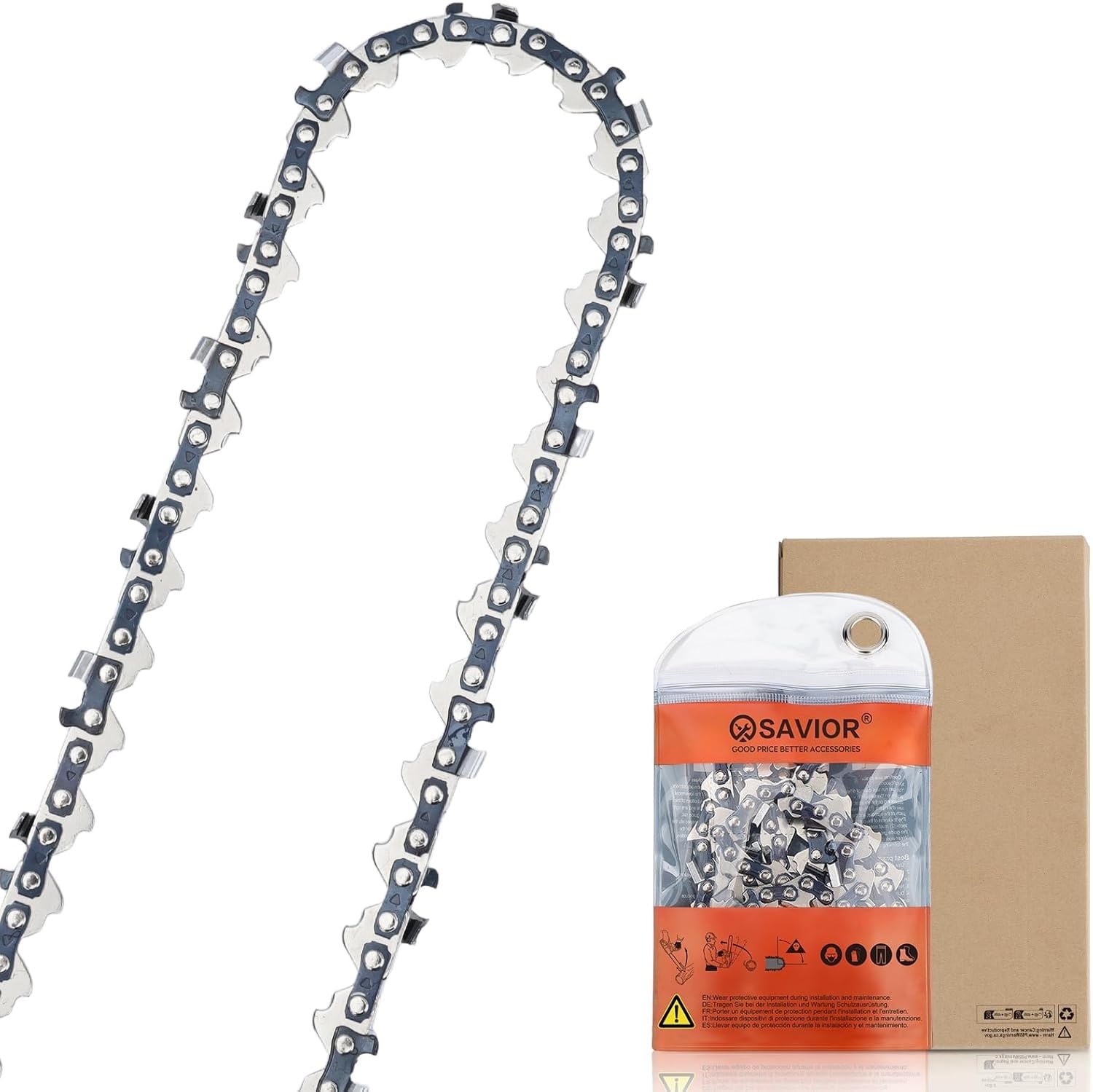 Savior 12 inch(30cm) Chainsaw Chains 1/4" Pitch, 64 Drive Links, 1.1mm Gauge, Compatible with Stihl MSA160C, 36700000064