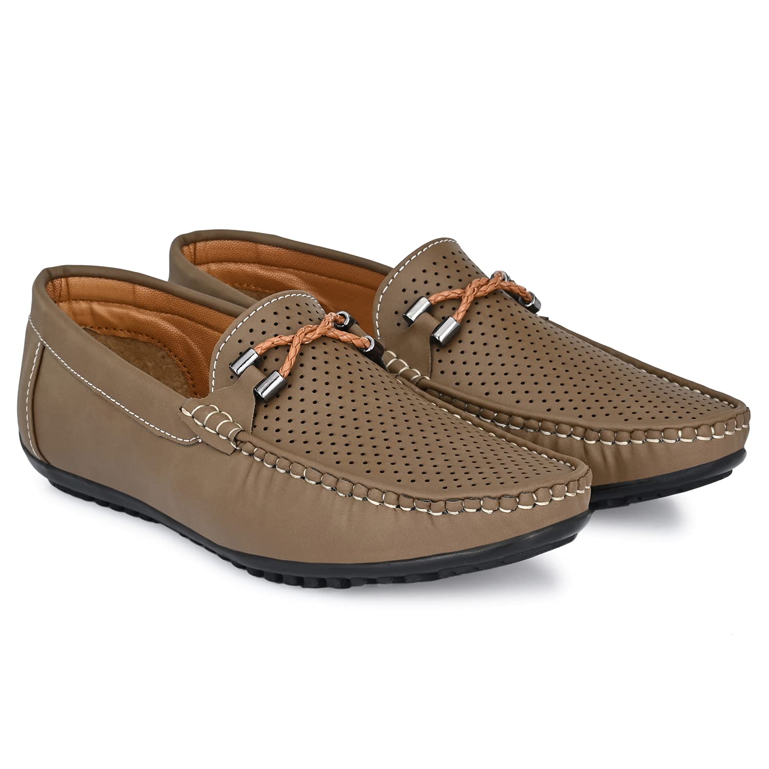 AZZARO BLACK Mens Khaki Synthetic Leather Slip-On Loafers 9 (B09DKD7V5V) Amazon Price History, Amazon Price Tracker