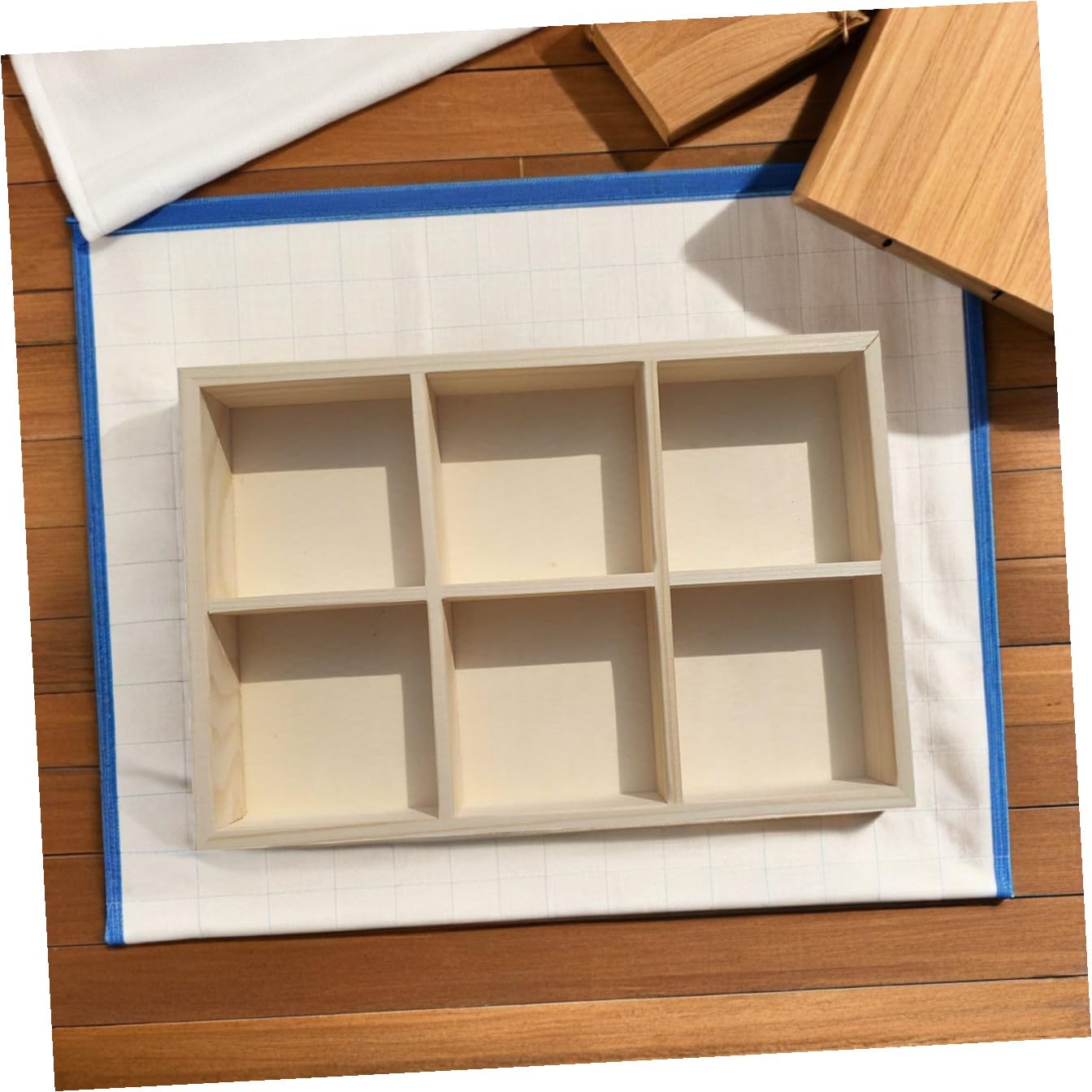 Housoutil 10 Pezzi Contenitore Pittura in Legno Massello con Scomparti Scatola Robusta per Pennelli e Colori per Scuole Casa e Laboratori Artistici