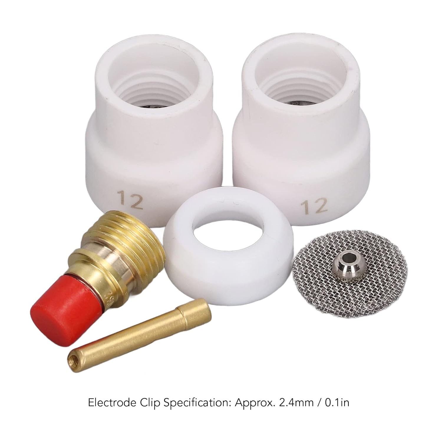 6PCS Copper PTFE Standard Size TIG Welding Torch Adapter Kit for Replacement Suitable for WP 9 20 25 Argon Arc Welding Torch