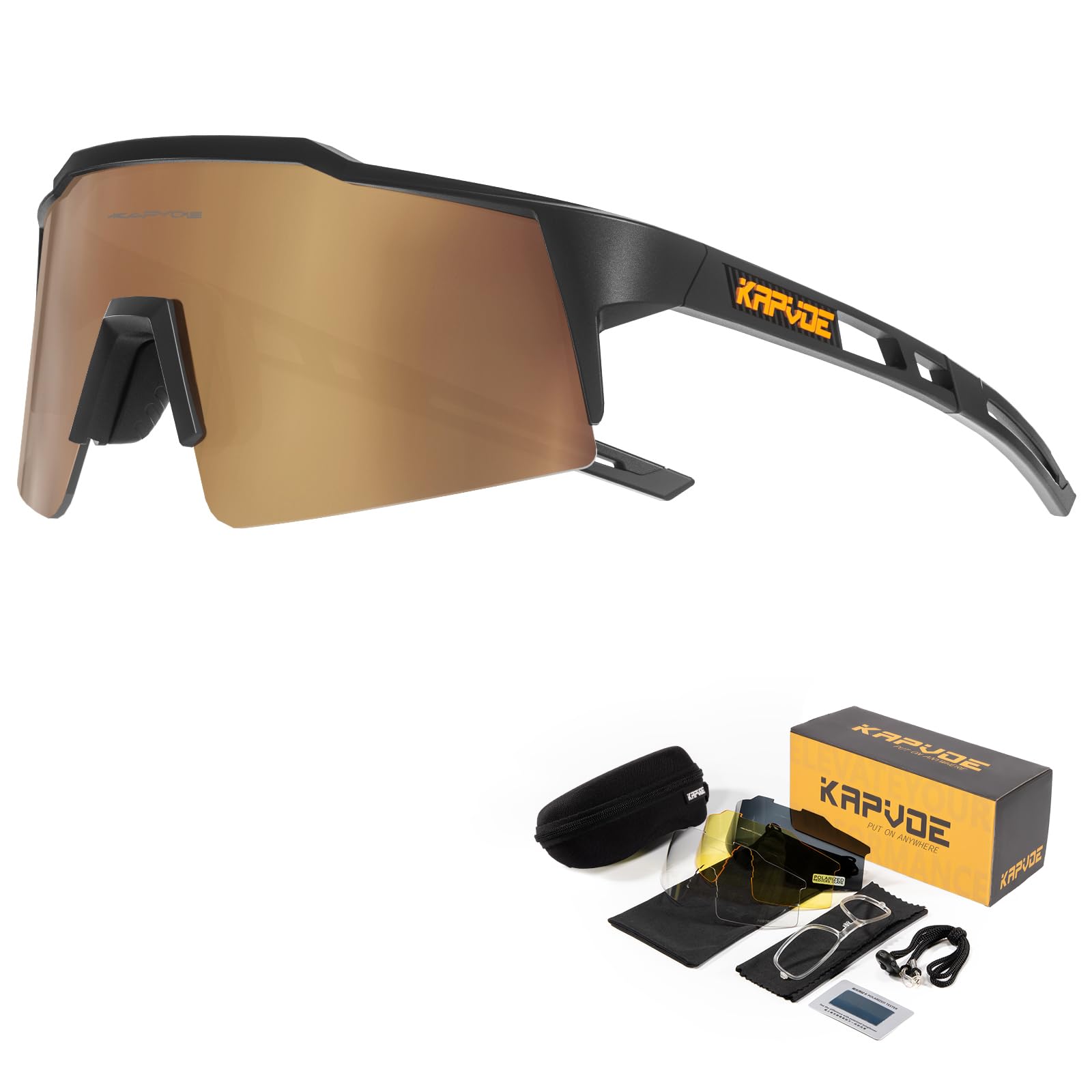 KAPVOE Gafas de Ciclismo Polarizadas Mujeres Hombres Niños Niñas TR90 Gafas de Sol Deportivas Running MTB Bicicleta