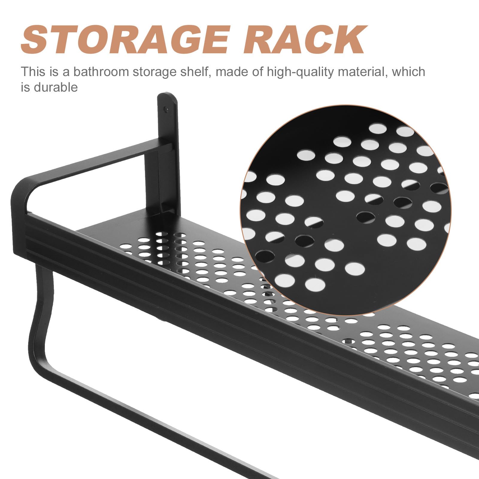 1juego Estantería para Ducha sin Taladro Estante Adhesivo para Baño Organizador de Aluminio Espacial Negro de Soporte Montado Pared para Cepillos y Accesorios Ahorro de Espacio