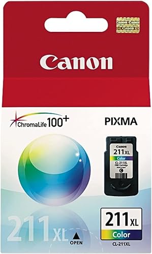 Cartucho de tinta Canon CL211XL, Cian/magenta/amarillo Paquete de 1