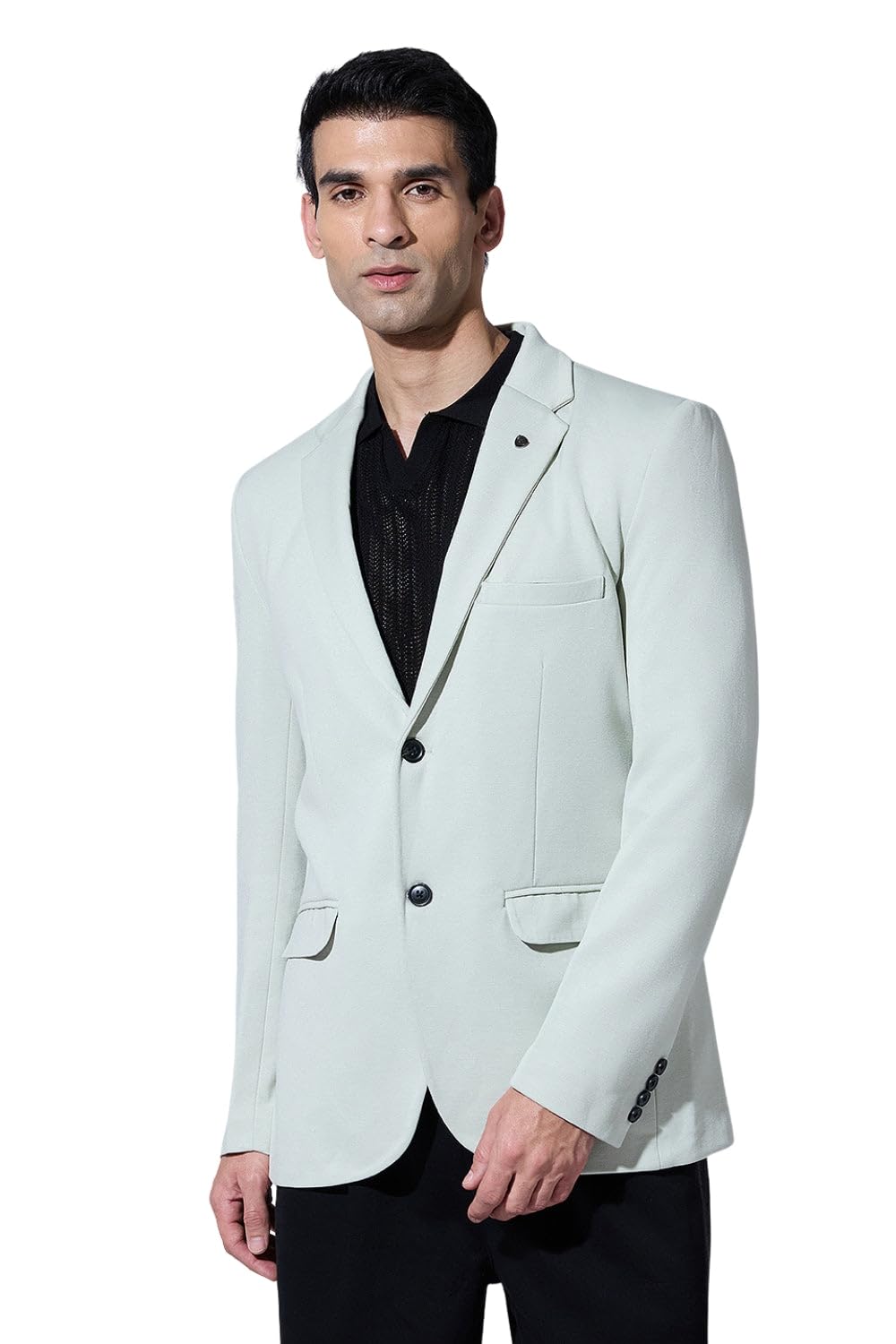 showoffff Men's Green Single Breasted Tailored Fit Blazer-LBR-5500-2_Green_XL-picture-45