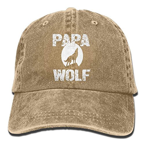 Hoswee Unisex Kappe/Baseballkappe, Papa Wolf Cotton Adjustable Cowboy Hat Baseball Caps For Man And Woman