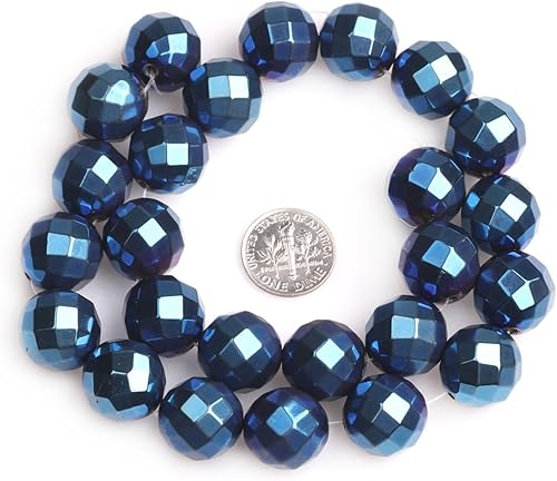 Miniatura 96 de JOE FOREMAN Cuentas sueltas semipreciosas redondas de hemaita negra natural de 0.079 pulgadas para hacer joyas, 15 pulgadas, hilo de cuentas hecho a