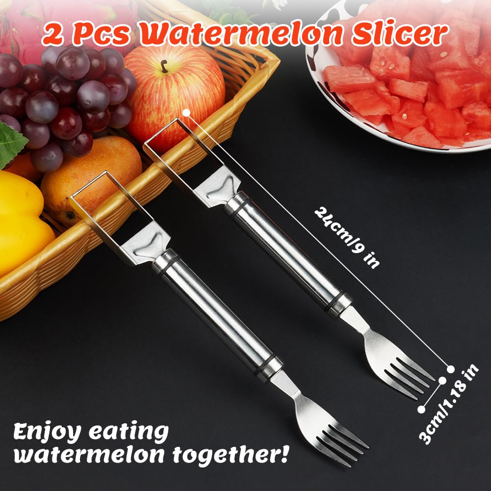 Coupe Fruits 2 en 1 Acier Inoxydable Cuillère à Melon Outil Double Tête OSDUE