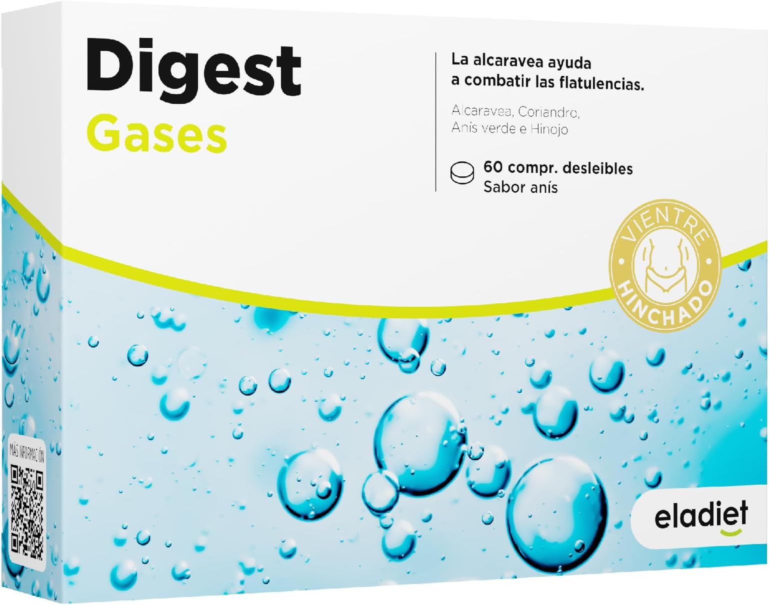 Eladiet Gases 60 Tablets Digest.