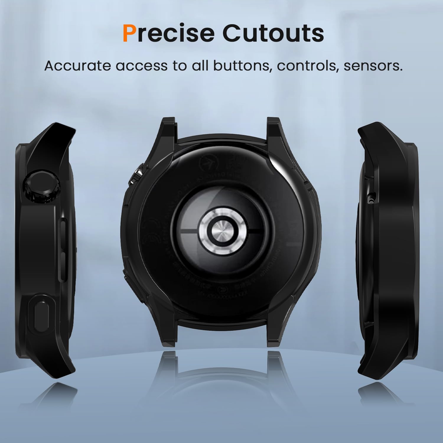 ivoler 3 sztuki etui z folią ochronną do Huawei Watch GT 5 46 mm, pełne pokrycie, odporne na uderzenia i zarysowania, ultracienkie, miękkie etui ochronne z termoplastycznego poliuretanu (TPU), 2